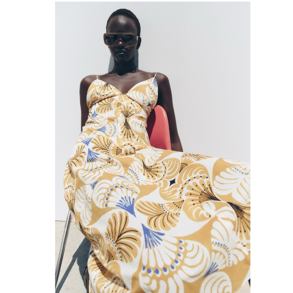 Zara printed midi dress ZW collection
